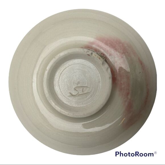 Crystalline Glaze Small Ceramic Trinket Dish- Yellow & Lilac - Picture 2 of 4